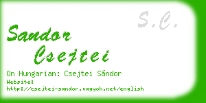 sandor csejtei business card